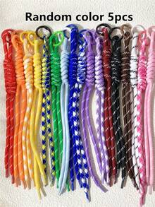 10/20Pcs Random-Colorful Nylon Rope DIY Handmade Weaving Set,Material For Woven Keychains And Backpack Ornaments,Great Choice For Valentine's Day Gift - Multicolor - View 10