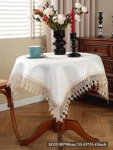 ABEST6522 Home&Living store 100% 聚酯纖維刺繡長方形正方形桌布 桌巾 家居裝飾 派對裝飾 婚禮系列 1件裝 - 彩色 - 查看 13