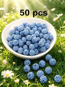 50/100pcs 10mm Shiny Disco Ball Beads - Reflective Multicolor Plastic Beads, Suitable For Jewelry Making, DIY Crafts, Necklace And Earring Accessories, Jewelry Making Beads, Earring Components, Handmade Beads - Multicolor - View 46