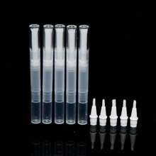 Bolígrafo transparente de 5ml con giro | Bolígrafo de esmalte de uñas recargable y vacío con cabezal de cepillo | Aplicador de brillo labial cosmético | Tubo de suero para crecimiento de pestañas | Bolígrafo de aceite de cutícula | Dispensador de aceite esencial | Herramienta de maquillaje portátil adecuada para belleza DIY, salón, hogar y cuidado personal - transparente - Ver 2