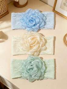 Multi-Pack Soft Elastic Baby Headbands, Breathable, Suitable For All Seasons, Great Gift, Perfect For Photos - Multicolor - View 2