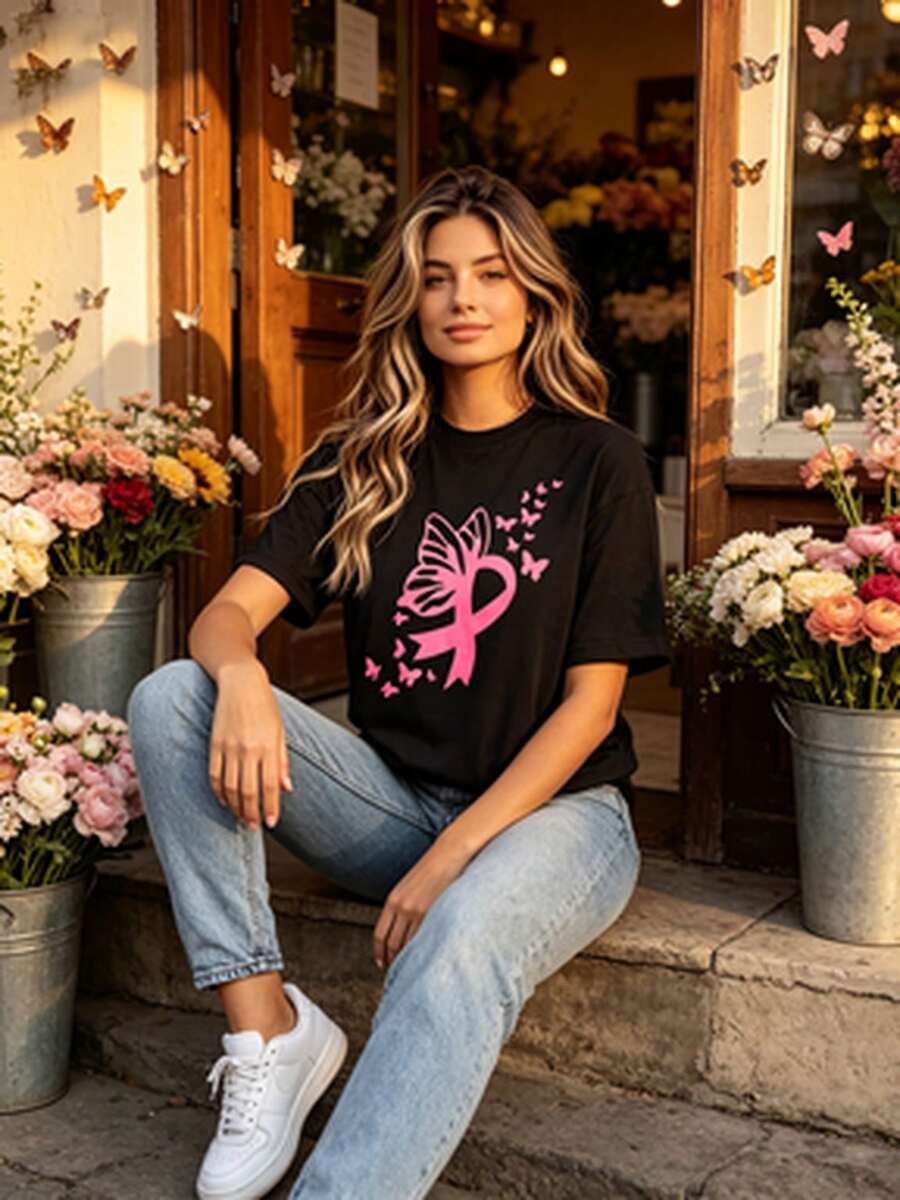 Women T-Shirts - 黑色 - 查看 1