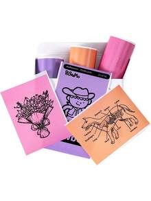 53mm Mini Thermal Printer Stickers Paper, Multicolor Mini Printer Sticker Paper, Photo Printer Labels Paper, Compatible M02/T02, Instant Camera, To-Do Lists, Notes, Black, Photo - View 12