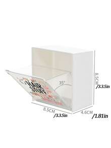 Wall-Mounted Storage Box With Cute Hair Accessory Pattern - Cosmetics Organizer, Flip-Top Storage Box, Jewelry Box, Plastic Storage Rack, Storage Box For Cotton Pads, Cotton Swabs, Hair Ties, Lipstick, Used For Organizing And Storing Dental Floss, Hair Bands, Hair Clips, Powder Compacts And Other Items. Suitable For Home, Dorm, Commercial Space, Bathroom, Room Decor, Also Can Be Used As Christmas Or Holiday Gift. - Multicolor - View 11
