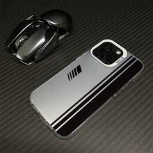 [Spedizione 24h da DE/FR/ES] Custodia per telefono geometrica nera minimalista con doppia striscia da corsa, cover protettiva opaca antiurto, regalo di compleanno e festivo elegante per iPhone 11/11Plus/16e/17/17Air Pro Max, Galaxy S21/S22/S23/S24/S25/S26 Ultra/FE/Edge/Plus, guscio con stampa di linee sportive semplici per appassionati di auto, accessorio quotidiano - 1 - Visualizzare 1
