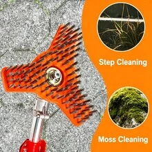 1pc 10-Inch Rotating Brush Trimmer Attachment, Durable Heavy-Duty Nylon Cleaning Brush, Garden Tool, Pool Cleaning Tool, Carpet Cleaner, Suitable For Garden Machinery And Gas Lawn Mowers - Lawn Mower Cleaning Brush Replacement Blade - View 1