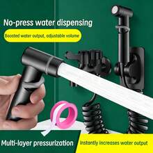 Toilet Bidet Sprayer + Tape Set, Bathroom Faucet Handheld Shower Head, Home Use Pressurized Toilet Flushing Gun - Spray Gun - View 2
