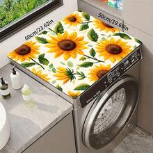 1pc Sunflower Print Kitchen Countertop Mat, Absorbent Quick-Drying Non-Slip Diatom Mud Drain Mat, Coffee Machine Mat, Dish Drying Mat, Country Style Kitchen Decor - Multicolor - View 10