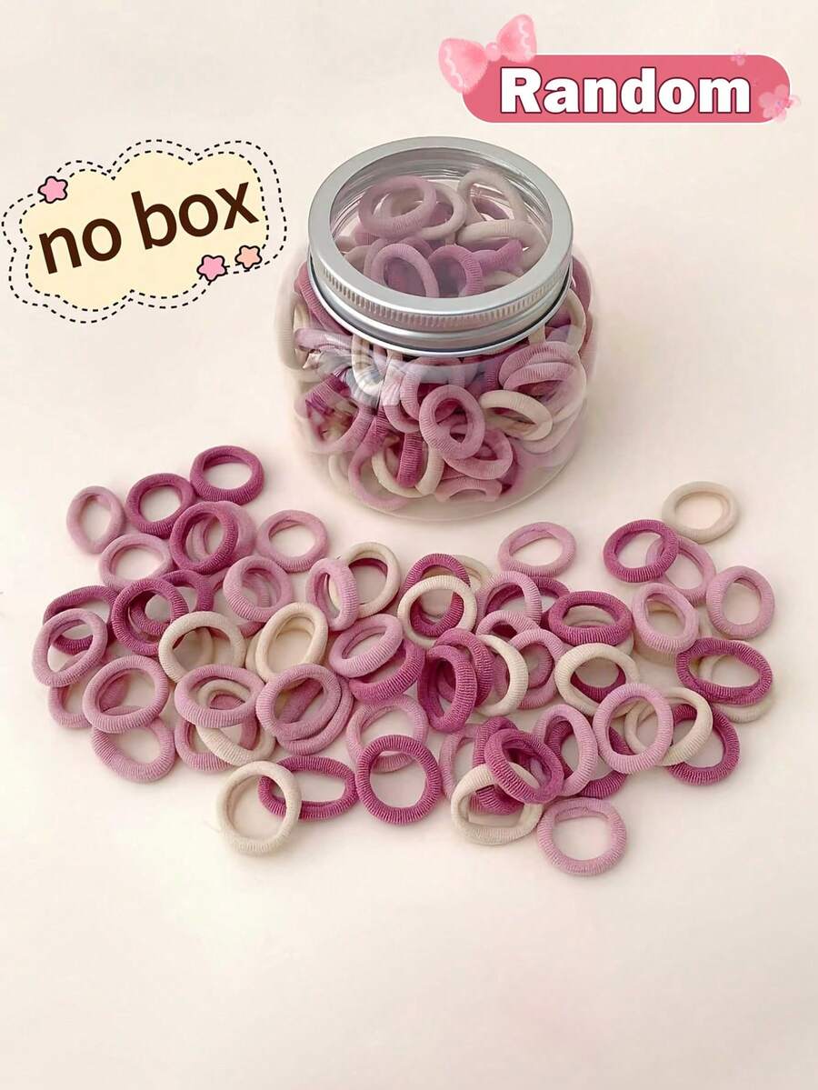 299pcs Large Capacity Hair Ties - Colorful High Elasticity Damage-Free Hair Bands, Super Value Family & Kids Set - Multicolor - View 1