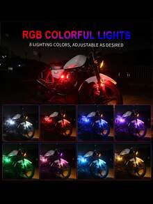 4/2pcs Wireless LED Strobe Lights With Remote Control, USB Rechargeable, 8-Color High Brightness Waterproof Anti-Collision Warning Lights, Suitable For Cars, Motorcycles, Drones, Trucks, Bicycles (Activate Before Use, Unplug After 2 Seconds Of Powering On) - Airplane Lights - View 9