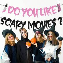 Halloween Horror Movie Banner "Do You Like Horror Movies", Thriller Scream Theme Party Bunting, Halloween Night Birthday Party Hanging Decor, Haunted House Wall & Door Decor, Spooky Party Decoration - BOO Banner - View 5
