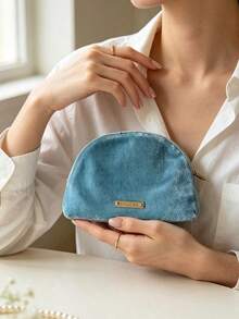 Miu Miu Fresh Mist Blue Velvet Mini Makeup Organizer Bag, Suitable For Lipstick, Earrings, Makeup Brushes Classification, Wedding Guest Surprise Gift MIUMIU-GIFT-24 - Baby Blue - View 5