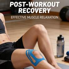 10pcs Pre-Cut Knee Sports Tape, Elastic Customized Contour Sports Tape, Pressure Knee Support Tape, Suitable For Sports Stability And Daily Exercise - Blue - View 10