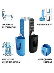 Adjustable Toilet Tank Cleaning Bracket, Tank Replacement Accessory, Hanging Toilet Cleaning Storage Basket With Hook, Collects Toilet Internal Debris, Prevents Baffle Clogging, Extends Toilet Cleaning Time, With Adjustable Strap - Multiple Styles - View 6