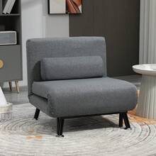 Silla Cama Plegable con Respaldo Ajustable, Color Gris Oscuro, Disponible en Sitio - Gris oscuro + Acero - Ver 2