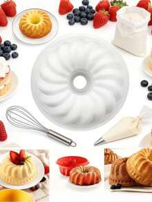 Cake Mold Multi-Hole Dessert Decoration Tool Baking And Pastry Utensils Pizza Baking Tray & Pizza Mold Artistic Multi-Combination Creative Shape Silicone High-Quality Kitchen Tool, Multi-Functional Heat-Resistant Non-Stick Mold Easy To Release Easy To Clean Reusable - Multicolor - View 2