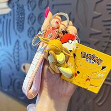 Miniso Móc khóa hình PVC Pokémon Cute Tour, mặt dây chuyền anime nhiều kiểu kèm charm Pokeball, phụ kiện treo túi xách cầm tay (1 cái) - Nhiều màu - Xem 5