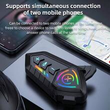 Headset Bluetooth Helm Motor X1 1000mAh Peredam Kebisingan Nirkabel Bebas Genggam Tahan Air IP66, Cocok untuk Berkendara Motor dan Bepergian - Mikrofon Keras - View 6