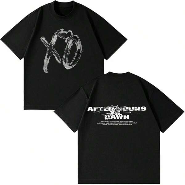Vintage After Hours Til Dawn 2026 Tour Print T-Shirt For Men And Women, Hip-Hop T-Shirt, Short-Sleeve Summer Gothic Punk T-Shirts, Summer Tops