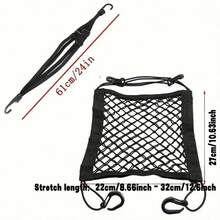 1/2pcs Motorcycle Bicycle Elastic Bungee Cord, Helmet Net Strap, Black Mesh Luggage Storage Organizer Strap - Multicolor - View 6