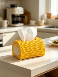 1pc Cute Corn Shaped Tissue Box, Realistic Corn Design, Creative Home Decor Storage Box, Suitable For Living Room, Bedroom And Desktop Storage - Multicolor - View 8