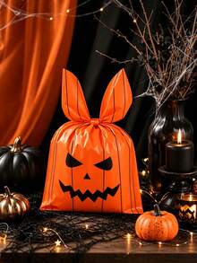 Gift For Her/Him 15pcs/30pcs Plastic Rabbit Ear Gift Bags, Suitable For Halloween Party Favors, Rabbit Theme Snack Bags With Ears, Suitable For Birthday, Easter And Spring Decoration - Decorative Packaging Bags - How Much - View 4
