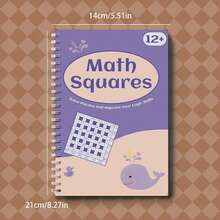 6-12 Years Old Children Math Block Puzzle Book Set (3 Difficulty Levels: 6-9 Years/9-12 Years/12+ Years) | Number Logic Grid Brain Games, Improve Concentration And Problem Solving Skills, Screen-Free Quiet Time And Travel Activity | Christmas/Birthday/Back To School Gift - Math Squares - View 9