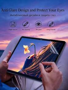 2Pcs Matte Paper Like Film Tablet Screen Protector, Anti Glare Anti Fingerprint Scratch Resistant Soft Writing Drawing Film, Compatible With IPad Air Pro 11 Inch 13 Inch 5th 6th 7th 8th 9th 10th 11th Gen 2024 2025/Compatible With Samsung Galaxy Tab S7 S8 S9 S10 FE Plus A9+ 12.4", Compatible With Xiaomi/Compatible With Huawei Matepad/Honor Pad - Matte - View 5