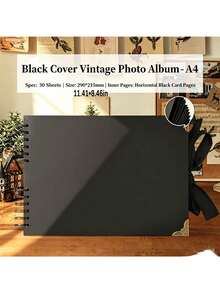 1pc (30 Sheets) Kraft Paper Handmade Photo Album, DIY Meaningful Commemorative Photo Album Gift, Frame Corner Protection, Suitable For Wedding Guest Book, Family Handmade Photo Album - Ideal For Handmade Paper DIY, Graduation Souvenir - Multicolor - View 8
