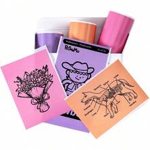 53mm Mini Thermal Printer Stickers Paper, Multicolor Mini Printer Sticker Paper, Photo Printer Labels Paper, Compatible M02/T02, Instant Camera, To-Do Lists, Notes, Black, Photo - View 9