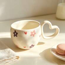 Korean Ins Style Hand-Pinch Love Cup, Milk Cup, Coffee Cup, Hand-Painted Heart Ceramic Cup - Multiple Selection - View 22