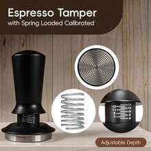 7 Pcs Espresso Tamper Tools Accessories Kit For Coffee WDT Tool Accessories Set Coffee Tamper Set With Wood Espresso Tamping Station Distributor Dosing Funnel Stirrer Brush Puck Screen - 54mm - View 5