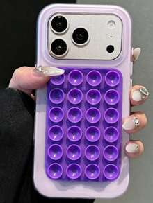 Luxury Suction Phone Case IMD Phone Case Compatible With IPhone 17ProMax 17Pro 17 16ProMax 16Pro 16 15 Strong Adsorption Multi-Function Protective Case - Purple - View 2