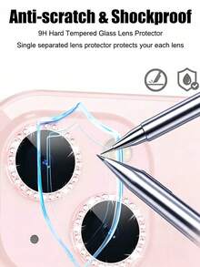 1pc Compatible With IPhone 11 And Above Models, Pink Lens Film Lens Protector Ring/Case, Tempered Glass [Scratch Resistant] Metal Single Ring Camera Screen Protector Lens Sticker Lens Cover Lens Protector Ring, Compatible With IPhone Ultra/18 Pro Max/18 Pro/18/17e/17 Pro Max/17 Pro/17 Air/17/16e/16 Pro Max/16 Pro/16 Plus/16/15 Pro Max/15 Pro/15 Plus/15/14/13/12 And Other Models - Pink - View 4