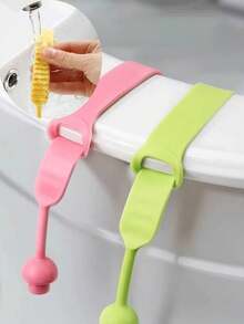 Bouton de chasse d'eau élégant - Ongle, Plusieurs styles disponibles, Convient pour la décoration de la salle de bain, Releveur de siège de toilette, Releveur de couvercle, Poignée de siège de toilette en silicone pour la maison, Pas de mains , Poignée de toilette en silicone mignonne, Convient pour la maison, les voyages, Beau et élégant, Essentiel quotidien, Essentiel pour les ongles longs, Saison de la rentrée scolaire - A - Voir 6
