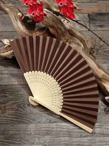3/9/15 Inch White Paper Bamboo Handle Handheld Folding Fan, Wedding Party DIY Decoration, Calligraphy Painting Practice Blank Folding Fan, Chinese Style - Multicolor - View 3