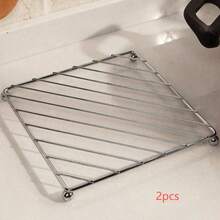 Stainless Steel 4-Leg Pot Trivet, Heat-Resistant Insulated Pad, Table Protector, Anti-Scalding Mat, Suitable For Kitchen, Baking, Restaurant, Cooking - View 10