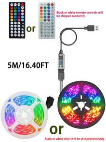 2 Modos de Control: Control Remoto de 44 Teclas y Control por APP de Smartphone, Tira de Luz LED RGB Sincronizada con Música Controlada por APP Inteligente con Control Remoto, Adecuada para Dormitorio, Habitación, Decoración del Hogar, Fiesta, Vacaciones y Otras Ocasiones, Decoración de Habitación, Decoración del Hogar, Decoración de Dormitorio, Tira de Luz LED Inteligente con Control Remoto de 44 Teclas - Multicolor - Ver 17