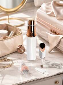 Women's 2-In-1 Electric Shaver, Portable Wireless Trimmer For Full Body Hair Removal; 180mAh USB Rechargeable Painless Shaver For Face, Chin, Lips, Legs, Underarms; Bikini Line Epilator, Smooth Hair Removal Experience Beauty And Essential Personal Care Tool, Suitable For Mother's Day, Women, Travel And Dating Full Body Care Gift - Multicolor - View 1