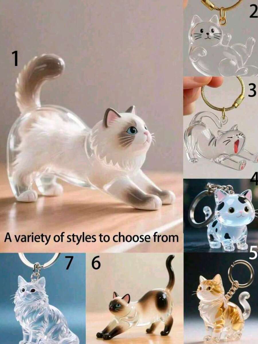 1pc Cat Fur Collection Memorial Keepsake, Bag & Car Charm, Portable Keychain, Pet Memorial Pendant, Fur Storage Bag, Pet Fur Storage & Protection Keepsake - Multicolor - View 1