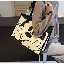 Disney 大容量帆布托特包 女款 2024新款 卡通米老鼠印花 手提購物包 百搭托特包 - 彩色 - 查看 8
