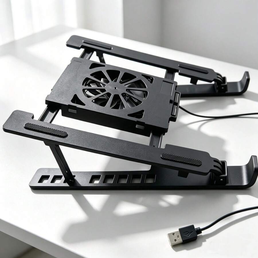 New Adjustable Laptop Cooling Stand, Tablet & Laptop Cooling Rack, Height Adjustable, Foldable Design, Strong Airflow, Low Noise, Suitable For Home Or Office, Portable Display Stand