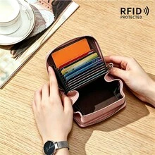 1pc Short Japanese Style Coin Purse, Solid Color Minimalist Accordion Card Wallet, Large Capacity Women Coin Pouch, Suitable For Girls, Ladies, Office Workers, Great For Work, Business Trip, Commuting, Travel - Multicolor - View 6