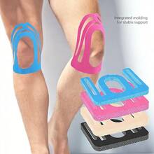 10pcs Pre-Cut Knee Sports Tape, Elastic Customized Contour Sports Tape, Pressure Knee Support Tape, Suitable For Sports Stability And Daily Exercise - Blue - View 3
