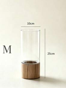 Vas Plastik Transparan Minimalis Modern dengan Alas Kayu, Wadah Bunga Silinder Lurus Ringan dan Tahan Pecah, Vas Dekorasi Meja Rumah, Cocok untuk Hiasan Tengah Meja, Pernikahan, dan Pajangan Dalam Ruangan - 1PC - View 9