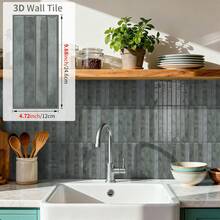1/4/10/20pcs Self-Adhesive Wall Stickers, Easy To Use, Suitable For Home Background Wall Decoration, Waterproof Brick Pattern Stickers, Suitable For Bathroom, Bedroom, Kitchen And Other Home Background Decoration - Multicolor - View 10