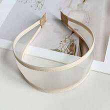1pc Fashionable Mesh Breathable Wide Headband Solid Color Mesh Surface Premium Feel Daily Versatile Hair Accessory For Women - Multicolor - View 13