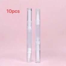 Bolígrafo transparente de 5ml con giro | Bolígrafo de esmalte de uñas recargable y vacío con cabezal de cepillo | Aplicador de brillo labial cosmético | Tubo de suero para crecimiento de pestañas | Bolígrafo de aceite de cutícula | Dispensador de aceite esencial | Herramienta de maquillaje portátil adecuada para belleza DIY, salón, hogar y cuidado personal - transparente - Ver 17