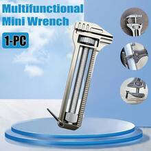 1pc Multi-Function Mini Wrench, Adjustable Small Wrench, Caliper Keychain, Compact Tool With Window Breaker, Bottle Opener And Screwdriver - Multifunctional - View 5