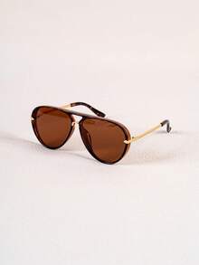 1 Pair Men's Aviator Glasses, Fashionable & Unique High-End Style For Driving, Travel And Outdoor Activities - Multicolor - View 7